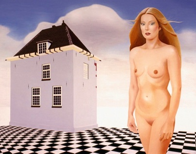 Het Huis Vuylcoop 1988 Oil Painting Model Wendy &copy; Jeffrey Lew