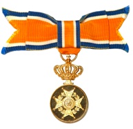 Eremedaille Orde van Oranje-Nassau in goud